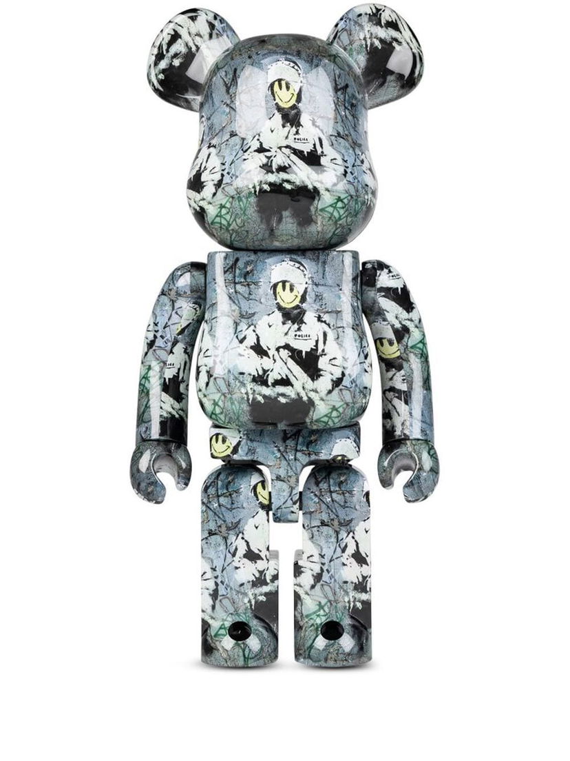 Collectible Medicom Toy Be@rbrick Riot Cop figure - Grey Grå | MEDI004718926638