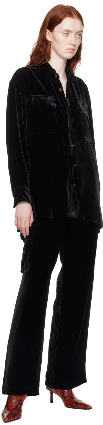 Cargo bukser Alexander Wang Drawstring Cargo Pants Sort | 4CC4234387, 3