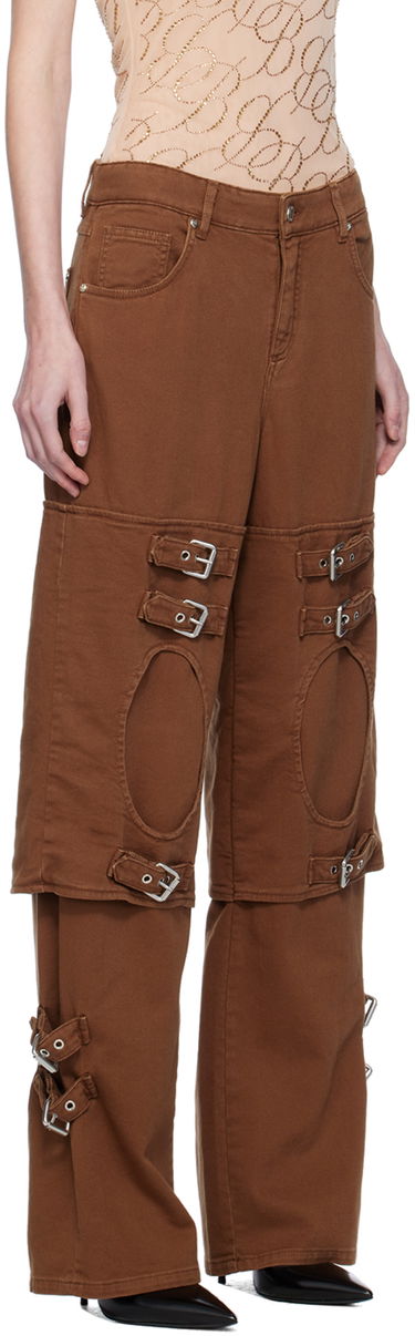 Cargo bukser Blumarine Blumarine Boyfriend Cutout Buckle Jeans Brun | A344J046A, 1