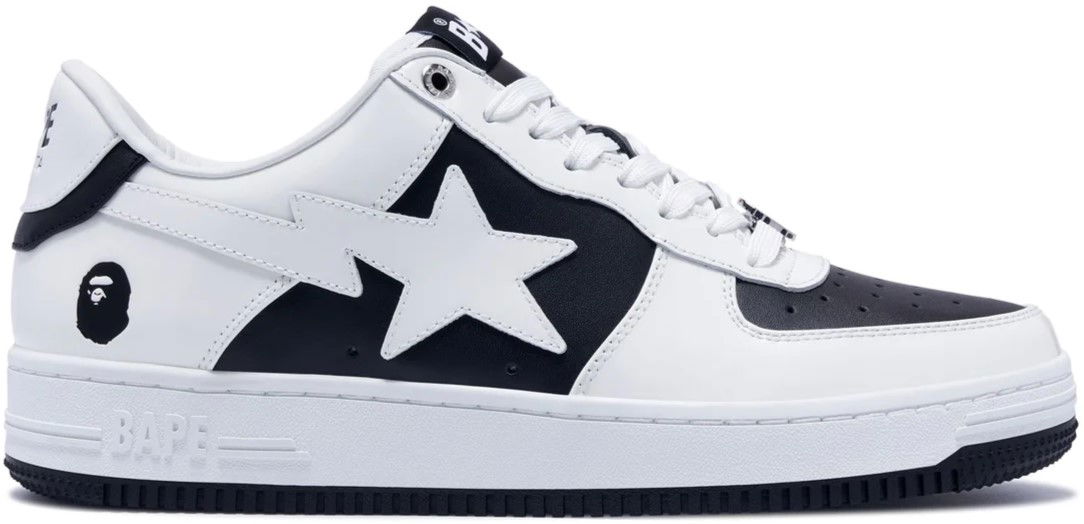 Sneakers og sko BAPE Bape Sta #6 M2 Black/White Hvid | 0ZXSHM191328M-BLK, 0