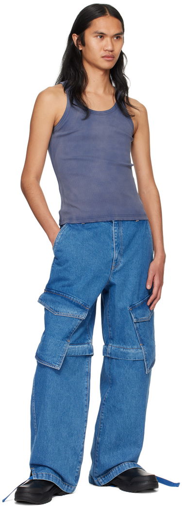 Tanktop Dion Lee Sprayed Tank Top Blå | C3160PS24, 3