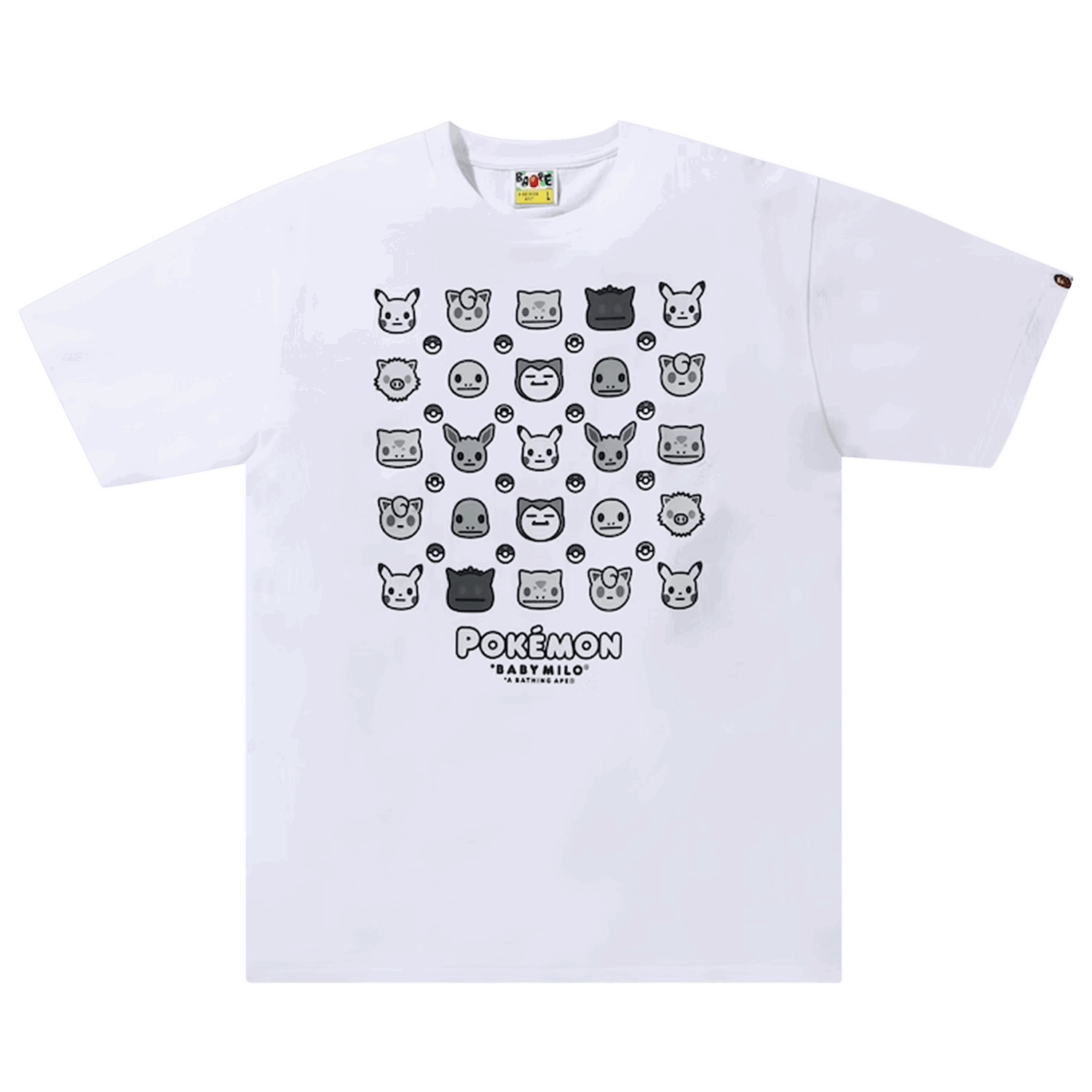T-shirt BAPE Baby Milo x Pokemon Monotone Tee #4 Hvid | 2G73 110 913 WHITE, 0