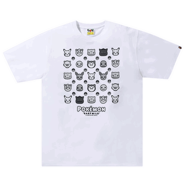 T-shirt BAPE Baby Milo x Pokemon Monotone Tee #4 Hvid | 2G73 110 913 WHITE, 0