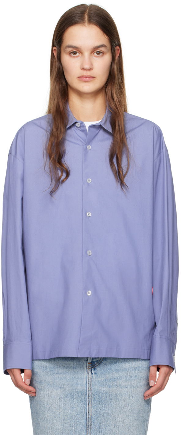 Skjorte Alexander Wang  Button Up Shirt Blå | 4WC1241449