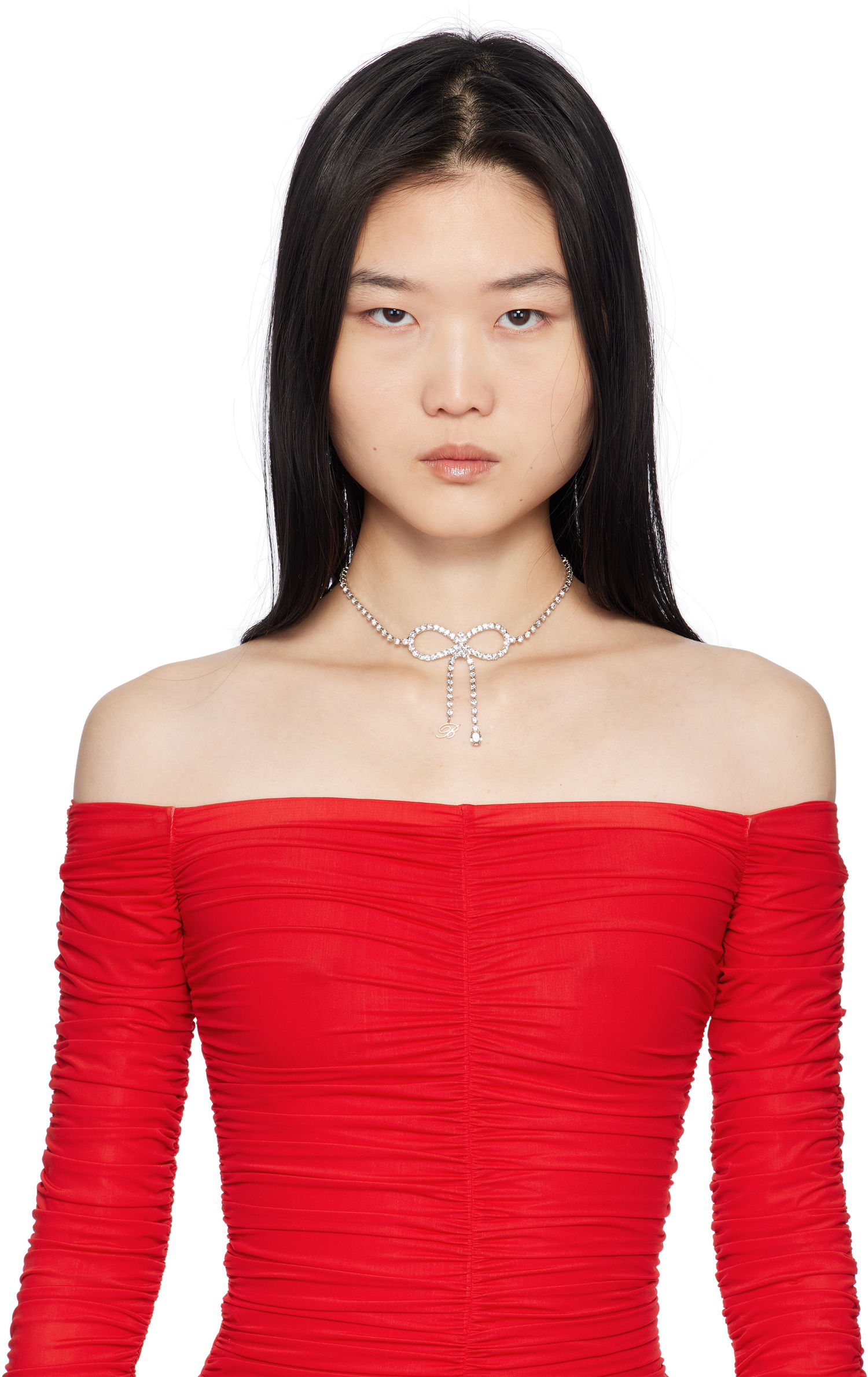 Halskæde Blumarine Blumarine Crystal Bow Choker Metalisk | P522W307A, 1