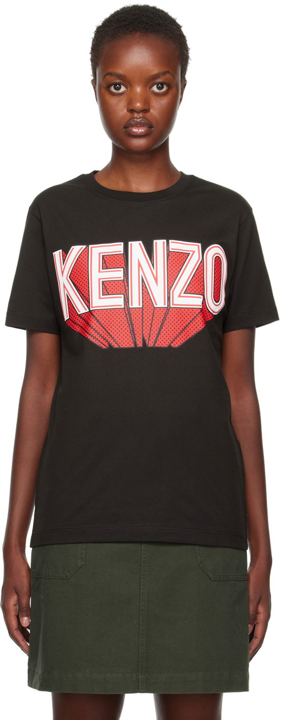T-shirt KENZO Paris 3D T-Shirt Sort | FD62TS0794SO, 0
