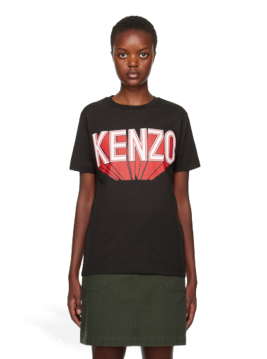T-shirt KENZO Paris 3D T-Shirt Sort | FD62TS0794SO