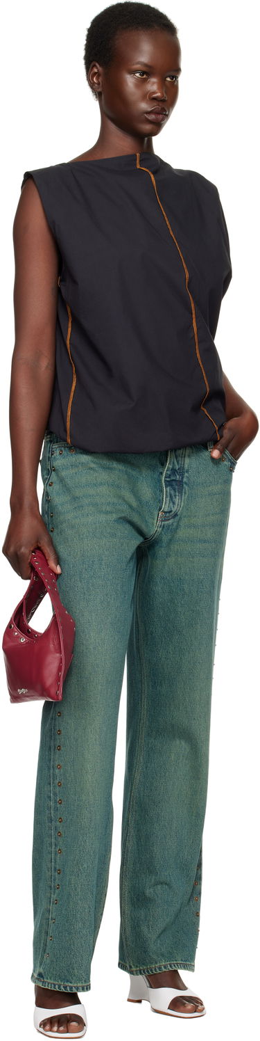 Tanktop Baserange Sleeveless Turn Neck Top Sort | TOTU-PO-SP25, 3
