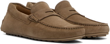 Sneakers og sko BOSS BOSS Suede Loafers Brun | 50541750, 3