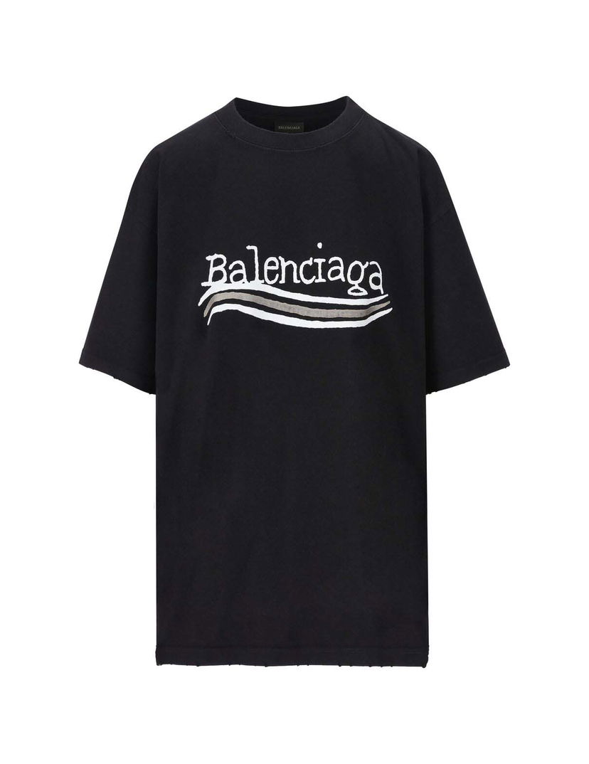 T-shirt Balenciaga Hand Drawn Political Campaing Tee Sort | 641655TNVE71197