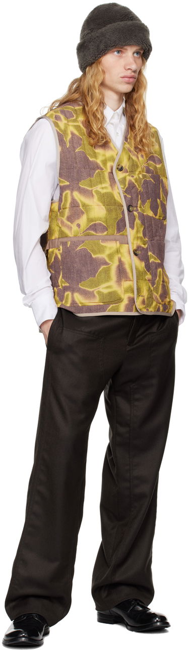 Vest Paul Smith Paul Smith Photogram Leaves Print Quilted Vest Grøn | M1R-134Z-N02490-10, 3