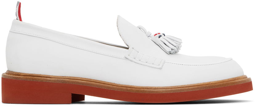 Tøj Thom Browne Thom Browne Tassel Loafers Hvid | MFL111A-L0037
