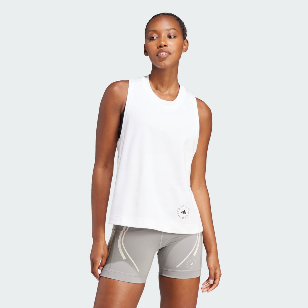 Tanktop adidas Originals by Stella McCartney Logo Tank Top Hvid | IB6858, 0