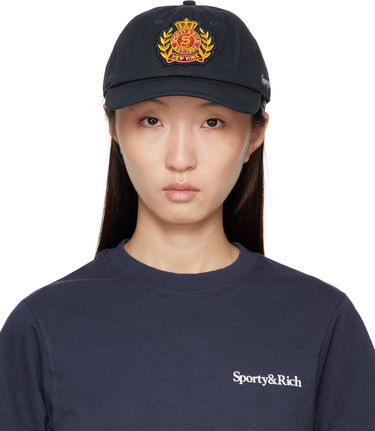 Kasket Sporty & Rich Sporty & Rich 'NY' Crest Cap Mørkeblå | AC040602234BL106, 0
