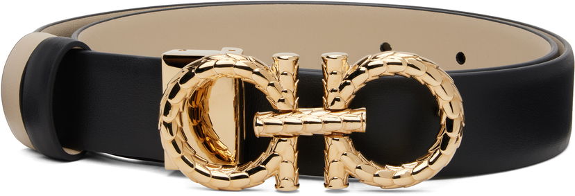 Bælter FERRAGAMO Salvatore Ferragamo Gancini Reversible Belt Sort | 780425