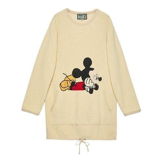 Sweatshirt Gucci Cotton Crew Neck Dress with Mickey Mouse Beige | 606143-XKA5G-9200, 0