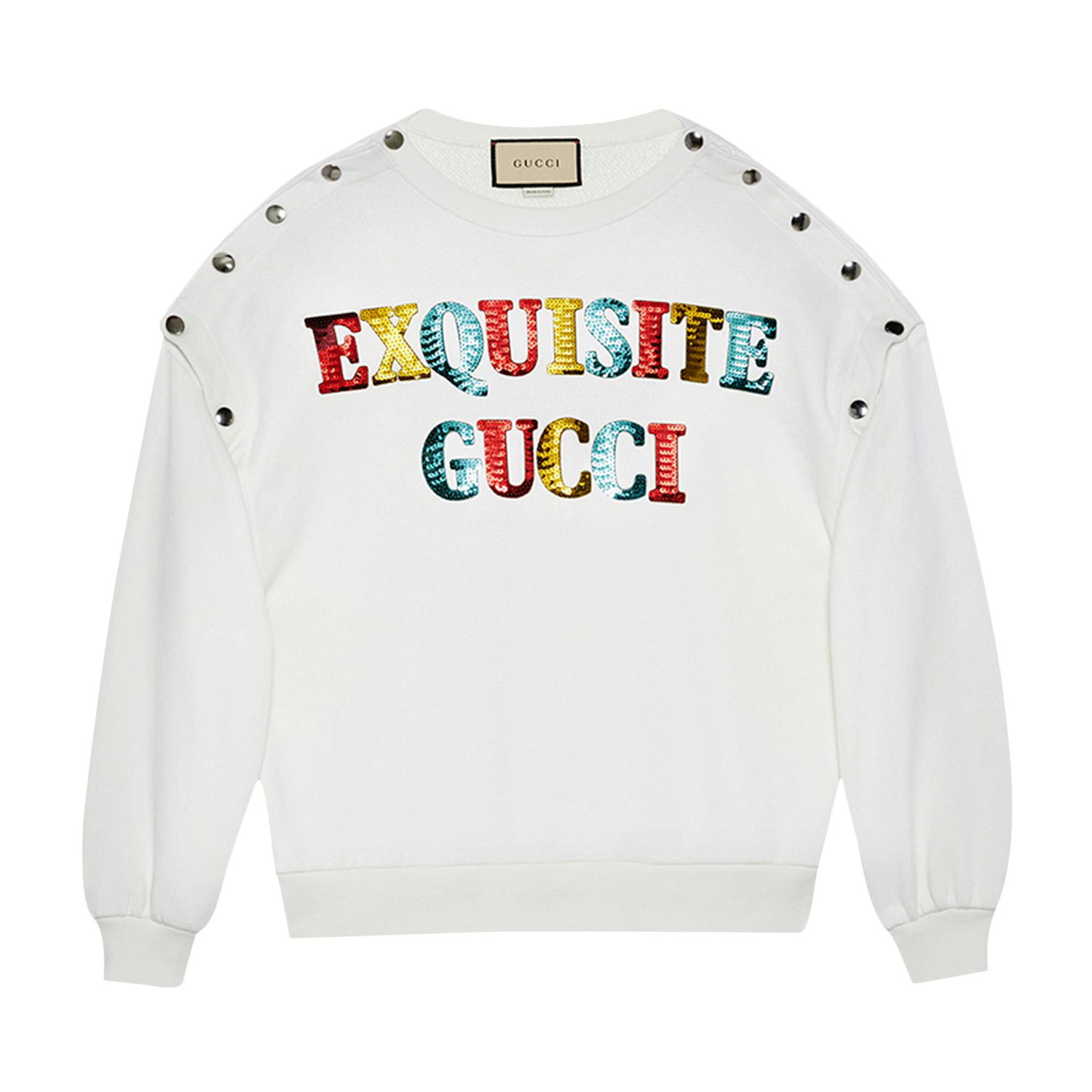 Sweatshirt Gucci Cotton Sweatshirt Hvid | 717416 XJEXN 9088, 1
