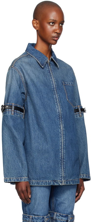 Jakke Coperni Denim Jacket With Open Elbows Blå | COPCH42252, 1
