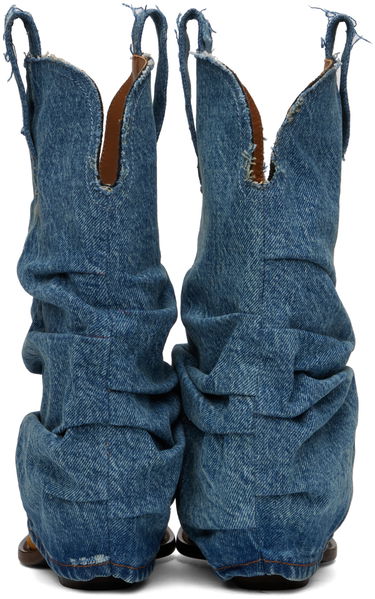 Tøj R13 R13 Low Rider Cowboy Denim Boots Blå | R13S0109-DEN, 1
