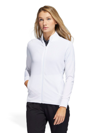 Jakke adidas Originals Textured Full-Zip Jacket Hvid | HA3400