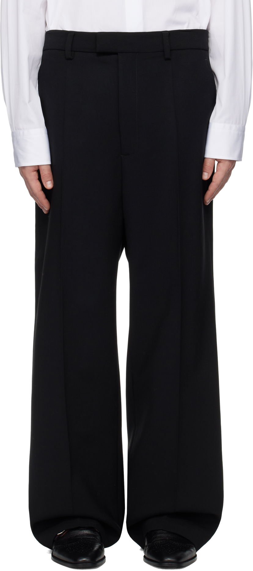 Bukser VETEMENTS Tailored Wide-Leg Trousers Sort | UA66PA400B