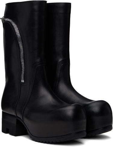 Frakker Rick Owens Rick Owens Hollywood Bauhaus Ballast Pull Boots Sort | RP01E7872 LOO, 3