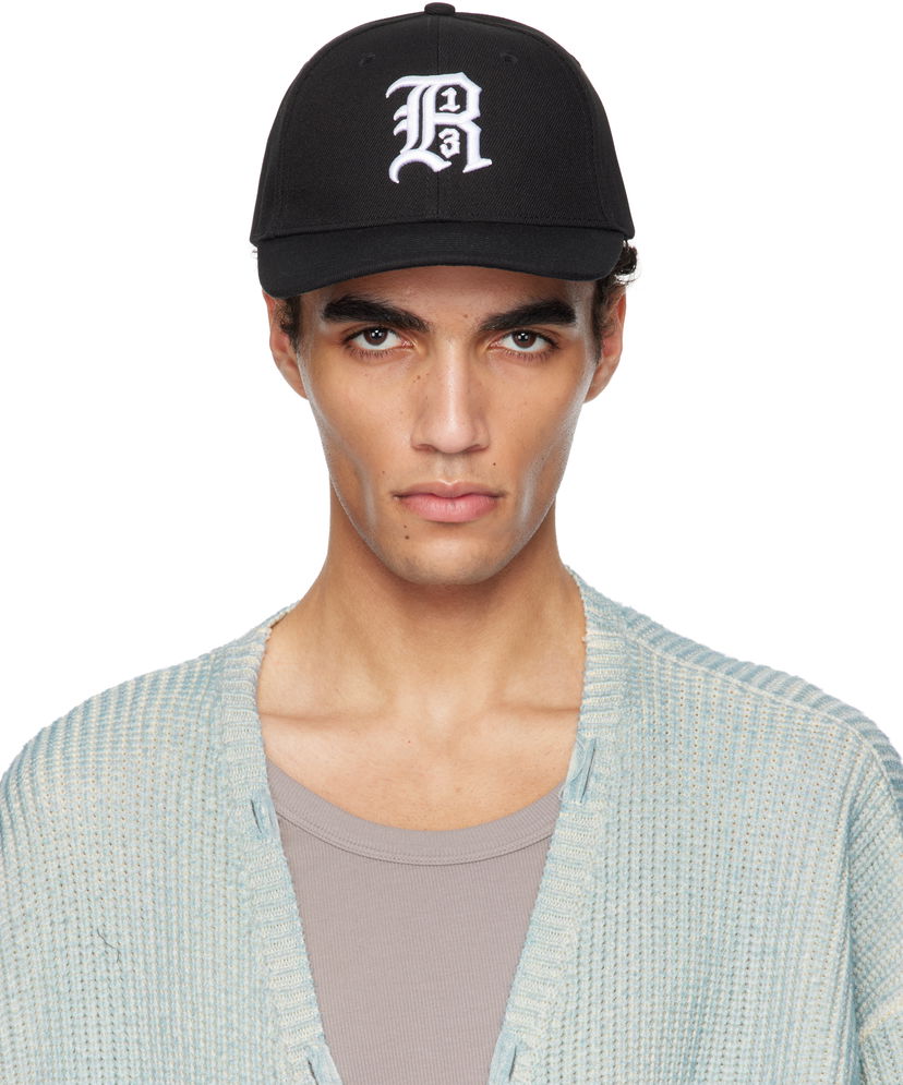 Kasket R13 R13 Baseball Cap with Logo Sort | R13WA022-A001