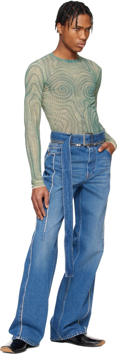 T-shirt Jean Paul Gaultier Jean Paul Gaultier Spirale Print T-Shirt Grøn | 25/34-F-TO270-T587-0351, 4