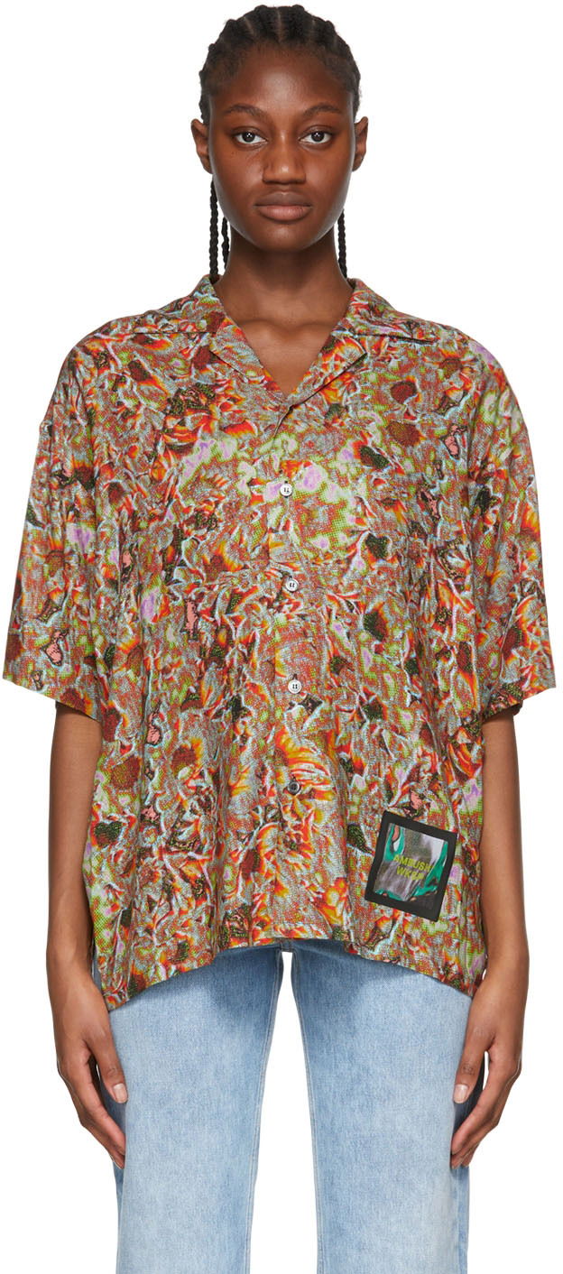 Skjorte Ambush AMBUSH Viscose Floral Shirt Flerfarvet | BMGA056S22FAB0018484