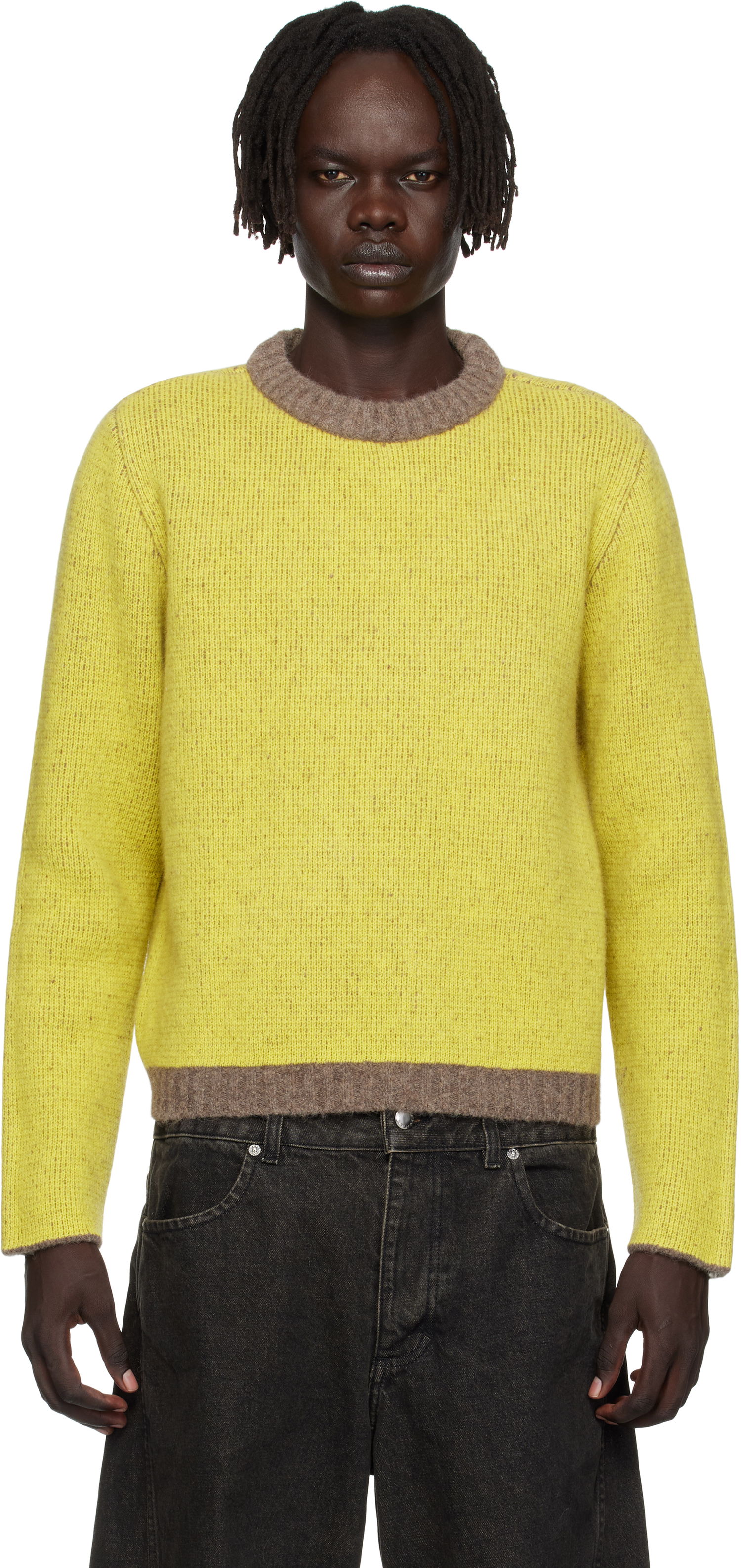 Sweater Eckhaus Latta Eckhaus Latta Yak Crewneck Sweater Gul | 8258-EL-PF25-F, 0