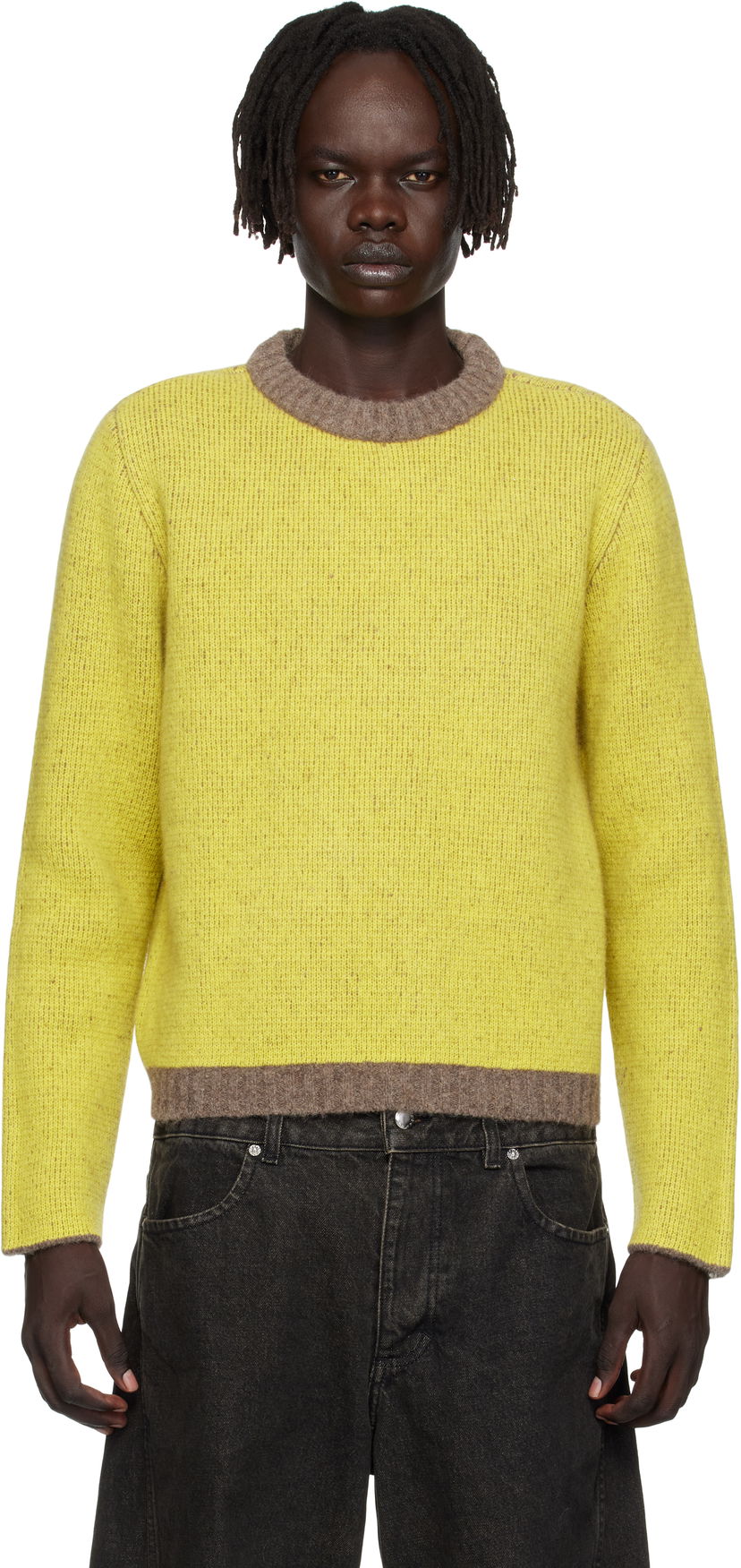 Sweater Eckhaus Latta Eckhaus Latta Yak Crewneck Sweater Gul | 8258-EL-PF25-F