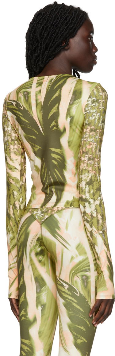 Crop top Collina Strada Collina Strada Cutout Long Sleeve Top Grøn | XX3198, 2