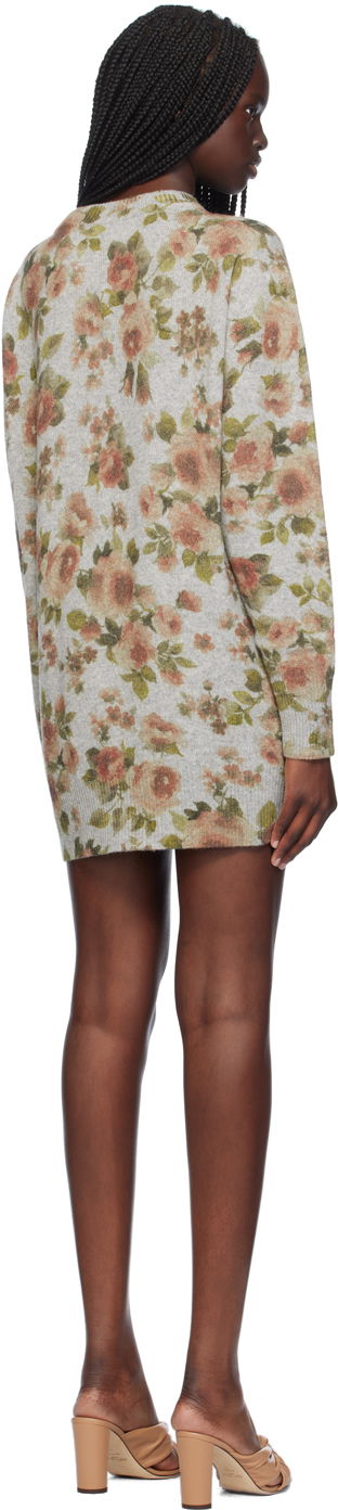 Kjole Blumarine Blumarine Floral Print Minidress Grå | A444A236A, 2