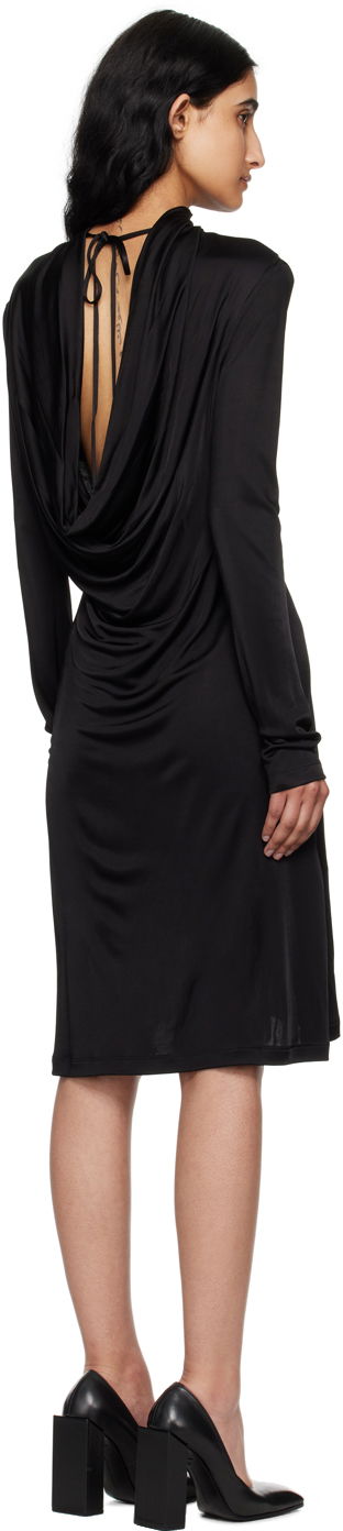 Kjole Helmut Lang Helmut Lang Cowl Neck Midi Dress Sort | O05HW601, 2
