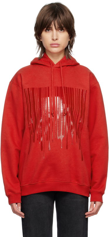 Sweatshirt VETEMENTS Dripping Barcode Graphic Hoodie Rød | VL16HD440R, 0
