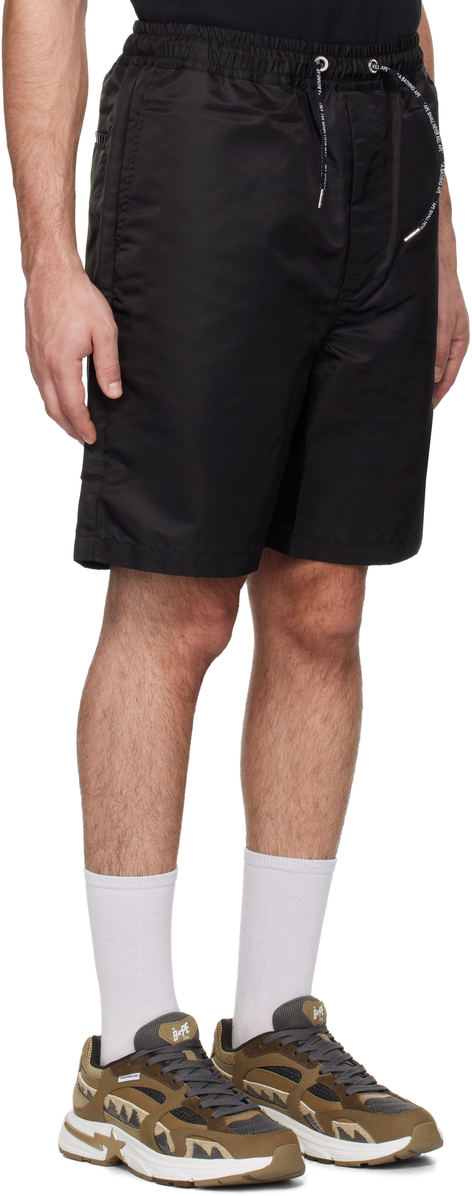Shorts BAPE Ape Head Nylon Shorts Sort | 001SPK801301M, 1