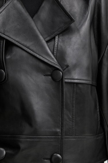 Trenchcoat STAND STUDIO Stand Studio Bloom Cropped Leather Jacket Sort | 66387.7010, 5