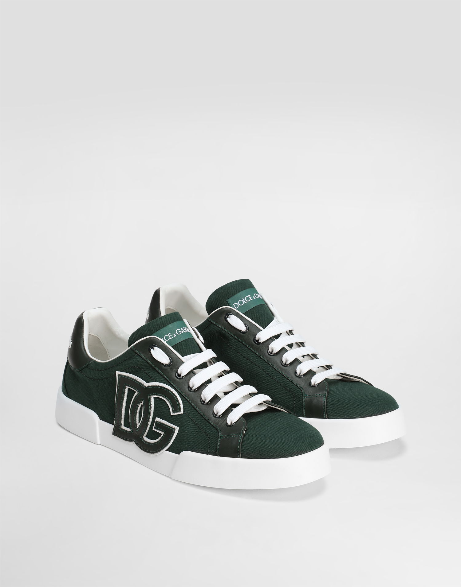 Sneakers og sko Dolce & Gabbana Dolce & Gabbana Portofino Light Strobel Canvas and Calfskin Grøn | CS2343AE6298S353, 1