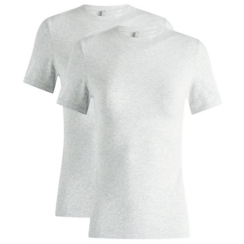 T-shirt SKIMS 2 Pack Cotton Jersey T-Shirts, Size Large Grå | SS-STT-7240W-LHG