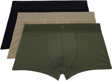 Boksere AMI AMI Paris Three-Pack Cotton Jersey Boxer Briefs Grøn | HUN012.JE0094, 0