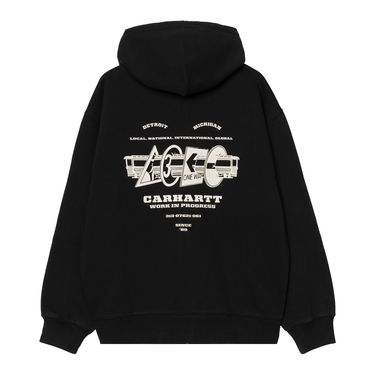 Sweatshirt Carhartt WIP Hooded Runaway Sweat Jacket Sort | I034414_4, 1