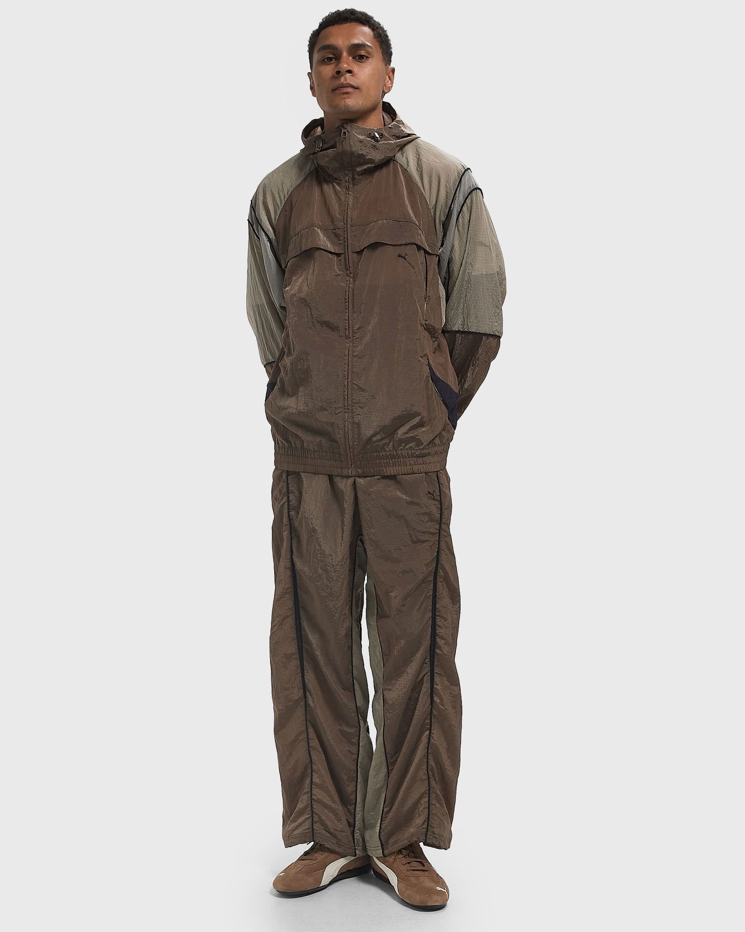 Joggingbukser Puma CLRT Colorblock Ripstop Track Pants Brun | 633021-41, 1