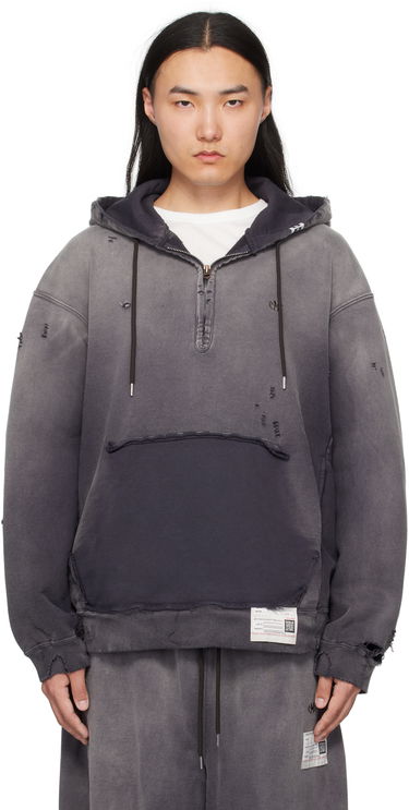 Sweatshirt Maison MIHARA YASUHIRO Maison MIHARA YASUHIRO Sun Faded Half Zip-Up Hoodie Grå | A14HD532, 0