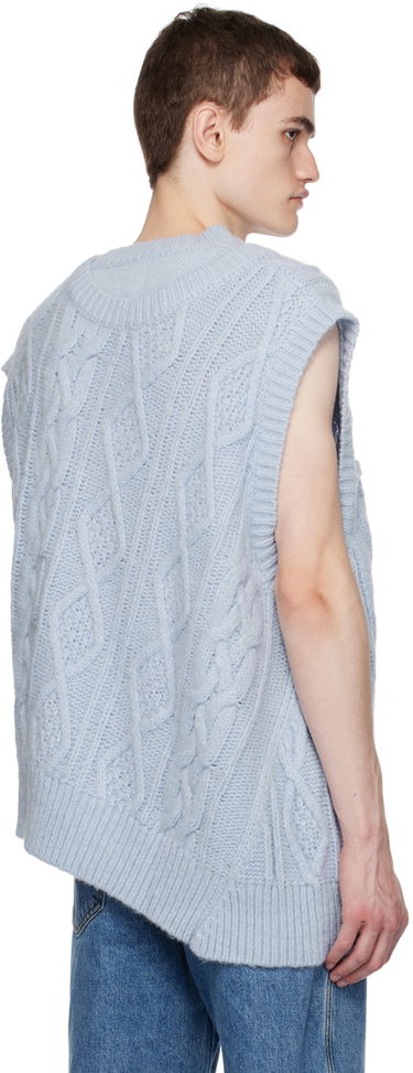 Sweater Feng Chen Wang Feng Chen Wang Layered Cable Knit Vest Blå | FUF16KT01, 2