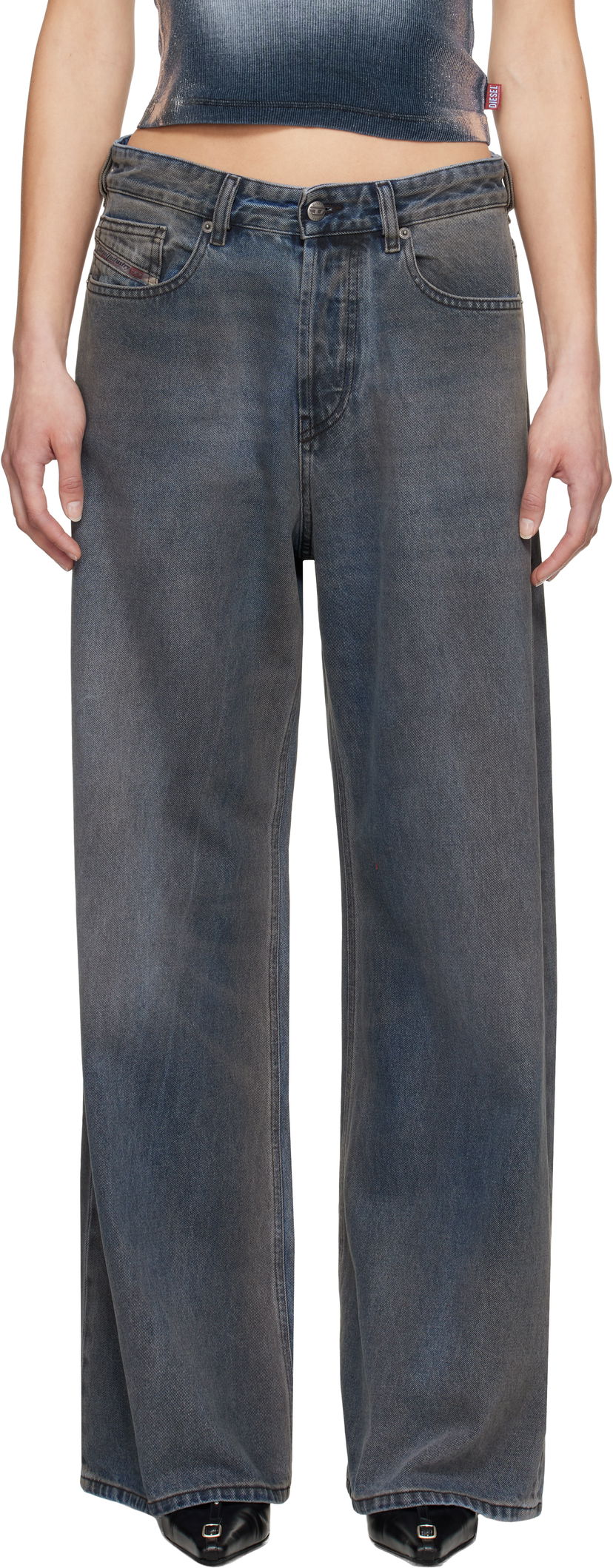 Jeans Diesel Diesel 1996 D-Sire Wide-Leg Jeans Blå | A06925 09L46