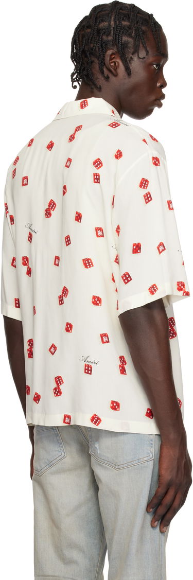 Skjorte AMIRI Dice Print Bowling Shirt Hvid | AMSTCA1093, 2