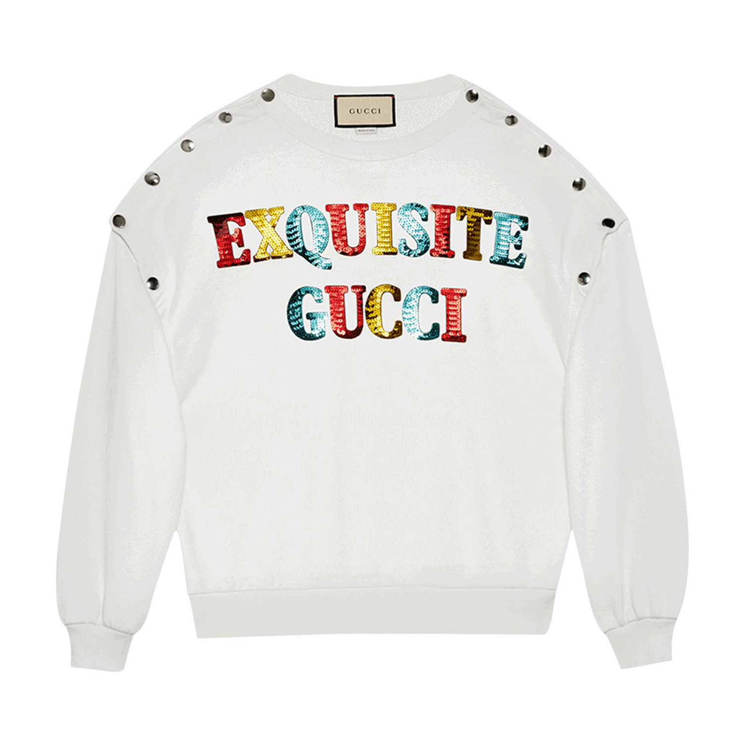 Sweatshirt Gucci Cotton Sweatshirt Hvid | 717416 XJEXN 9088, 0