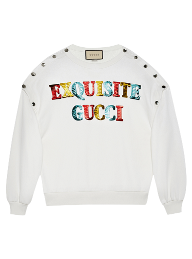 Sweatshirt Gucci Cotton Sweatshirt Hvid | 717416 XJEXN 9088