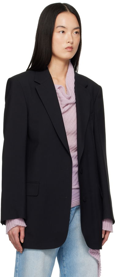 Jakke Dries Van Noten Dries Van Noten Wool & Mohair Blazer Sort | 251-010402-1381, 1