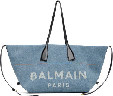 Mulepose Balmain Track Denim Tote Blå | FN1FI015TDDX, 0